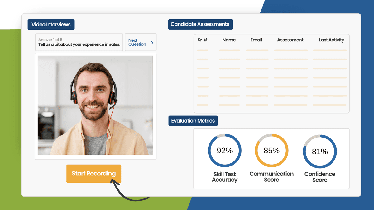 One way video interview software- TestTrick