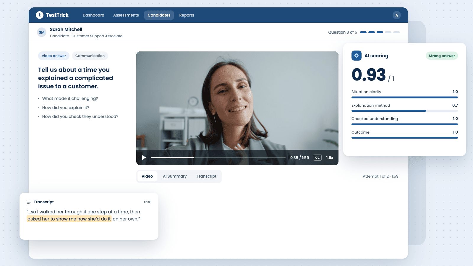 TestTrick Video Hiring Software