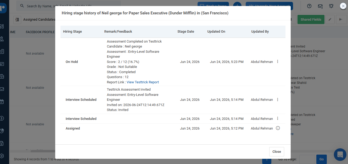 Recruit CRM Results