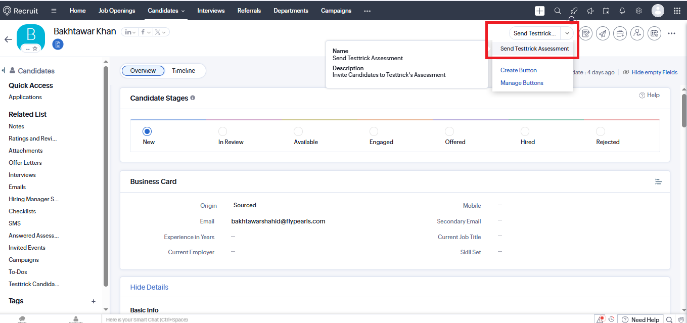 Enable Zoho Integration