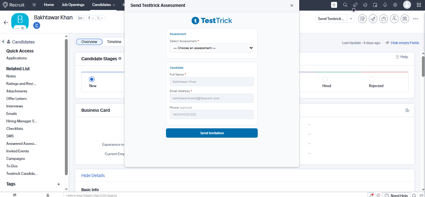Enable Zoho Integration