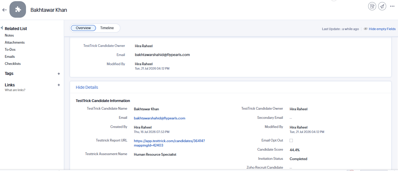 Enable Zoho Integration